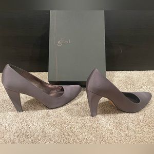 Satin Steel Gray pumps…perfect for weddings or nights out!